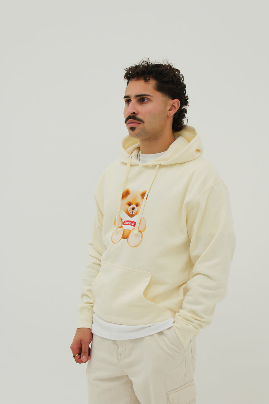 Hoodie FLM Ourson - Crème