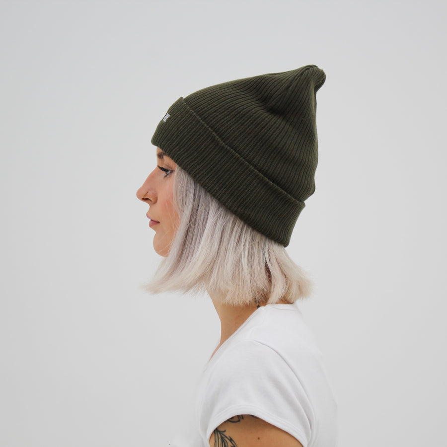 Cotton Beanie - Kaki