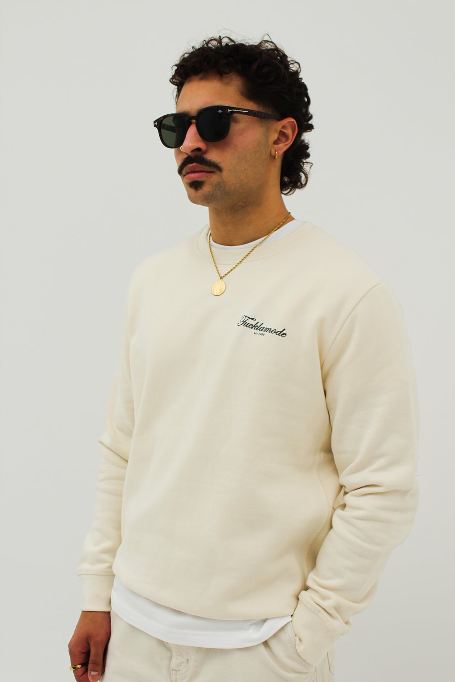 Script FLM Crewneck - Creme