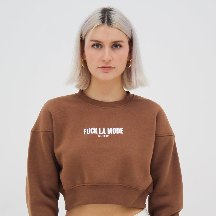 Crop Sweater - Brown