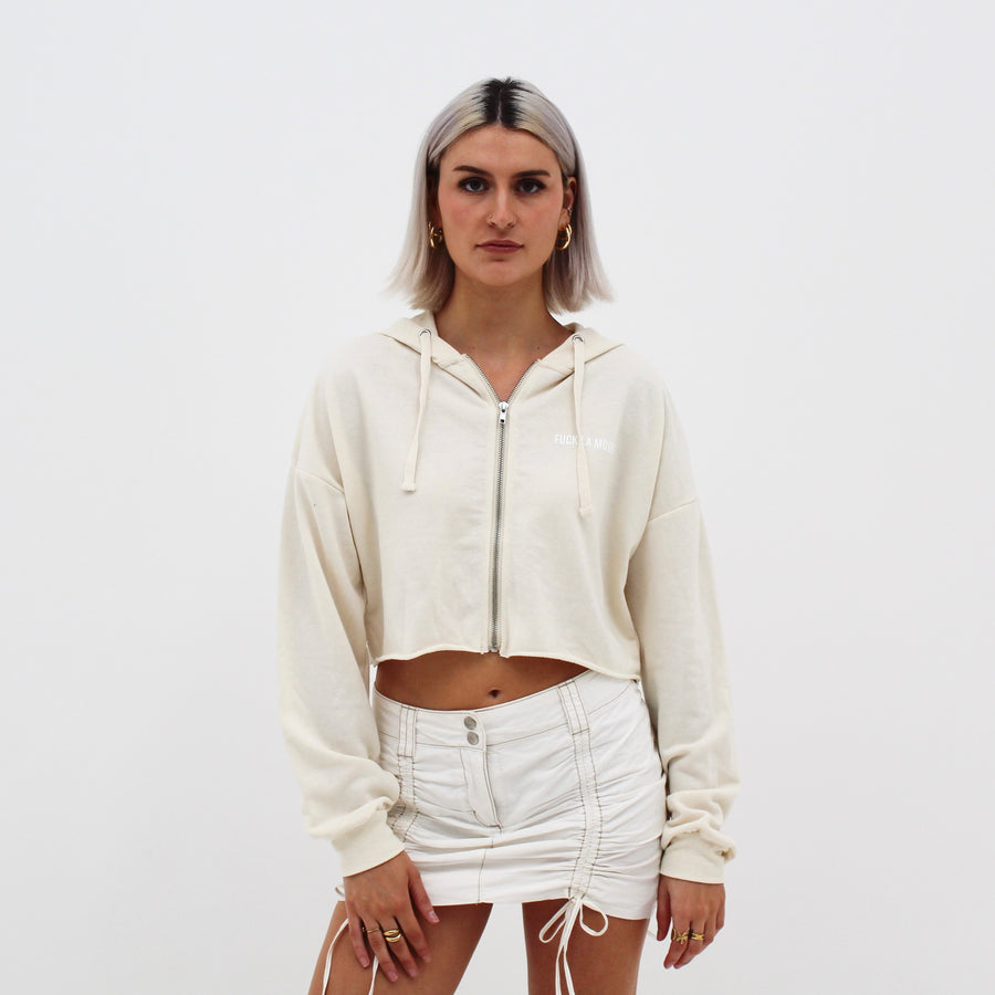 Crop Zip-Up - Creme