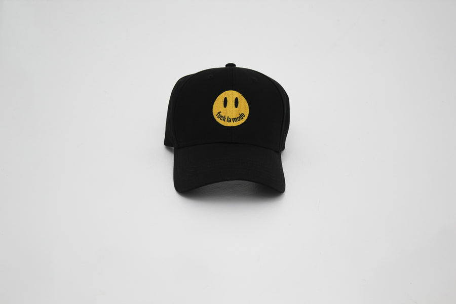 Smiley Face Cap - Black