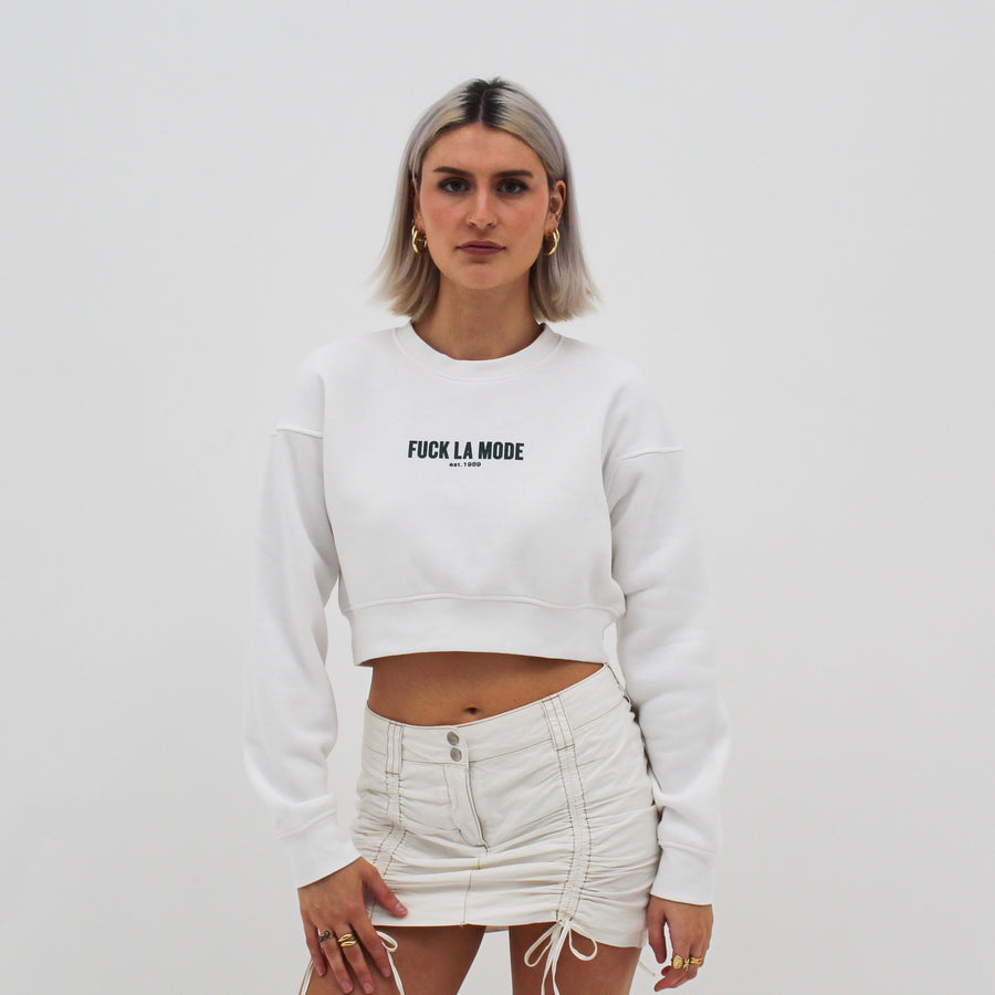 Crop Sweater - White