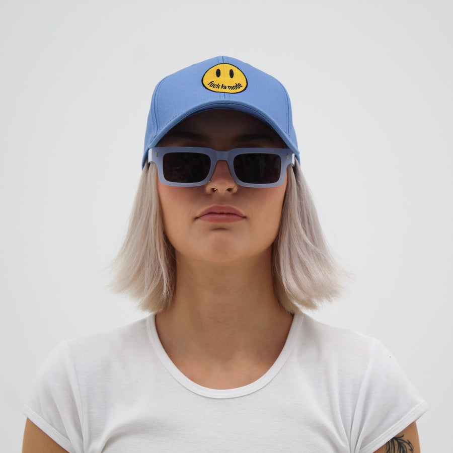 Smiley Face Cap - Blue