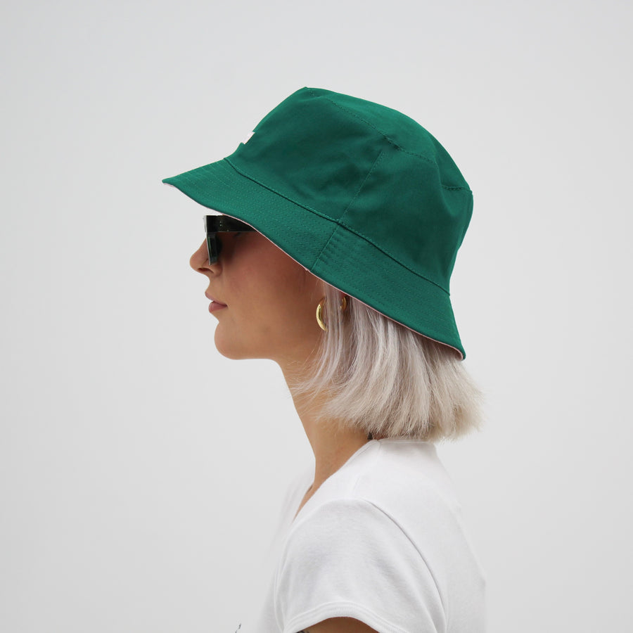 Reversible Bucket Hat - Green & Pink