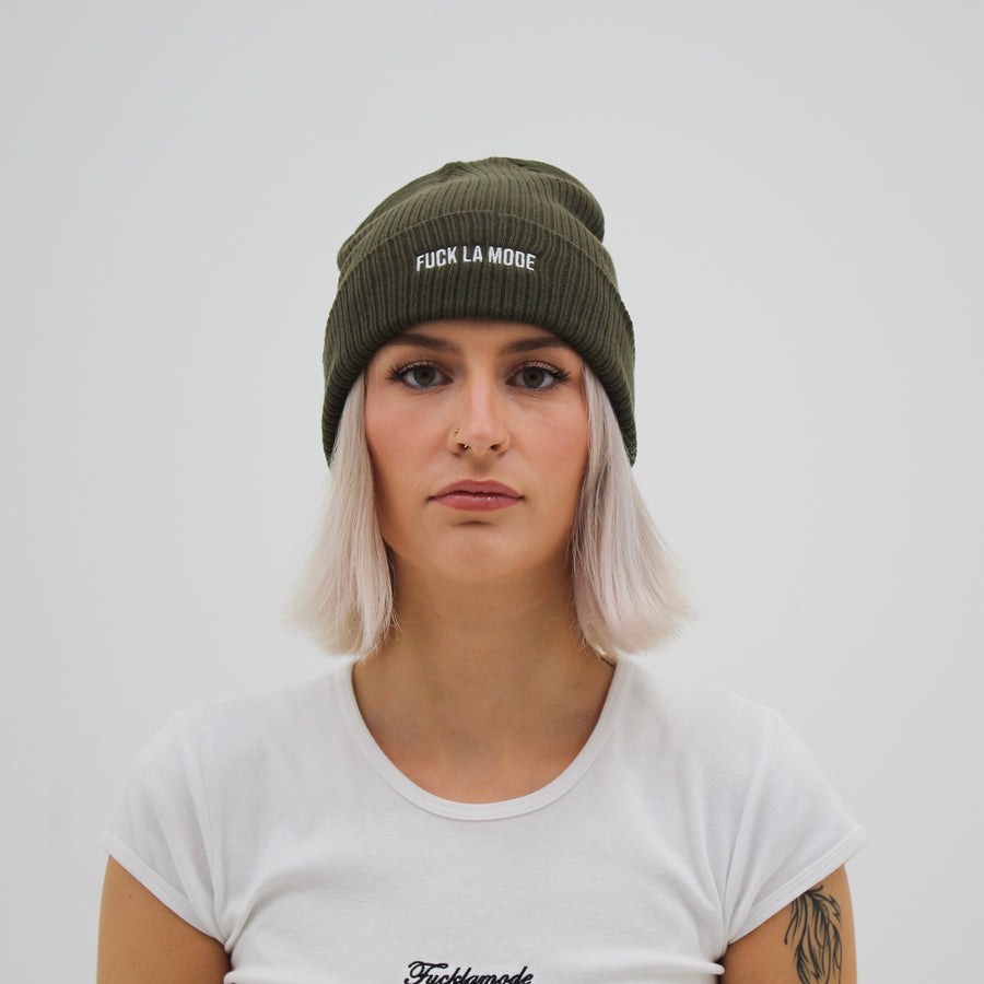 Cotton Beanie - Kaki