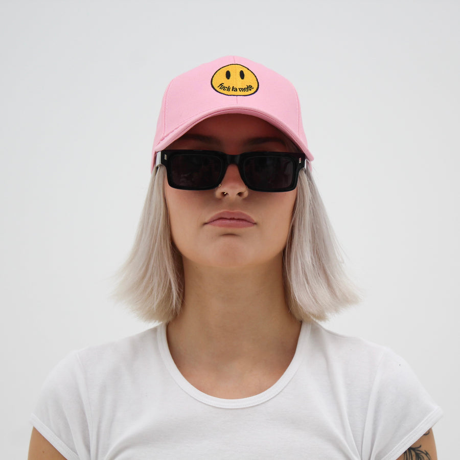 Smiley Face Cap - Pink