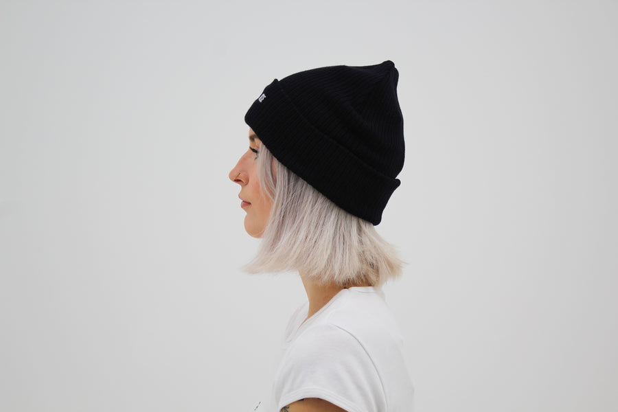 Cotton Beanie - Black