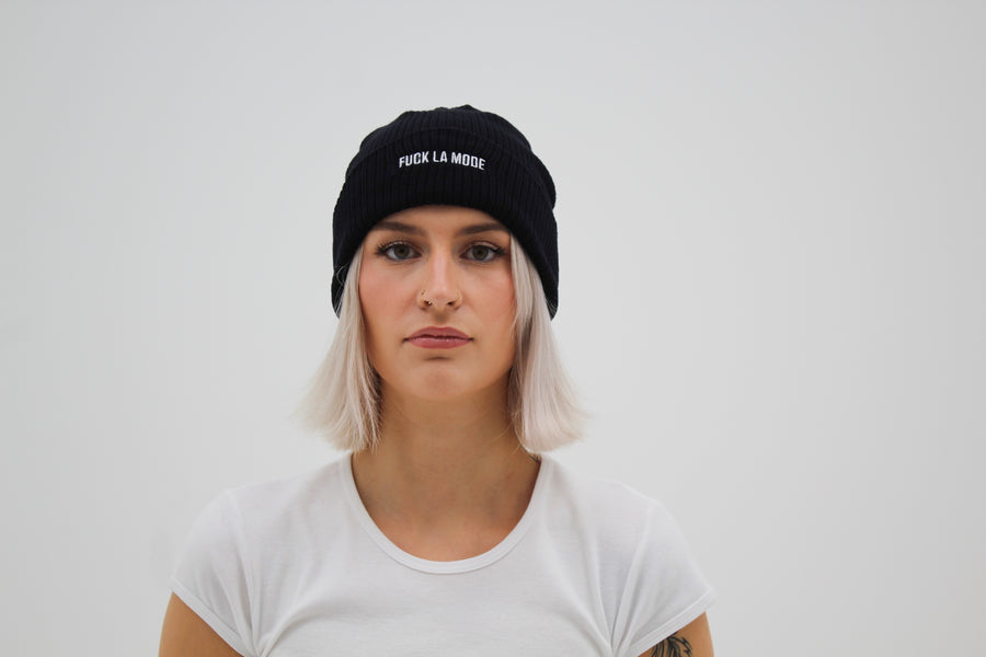 Cotton Beanie - Black