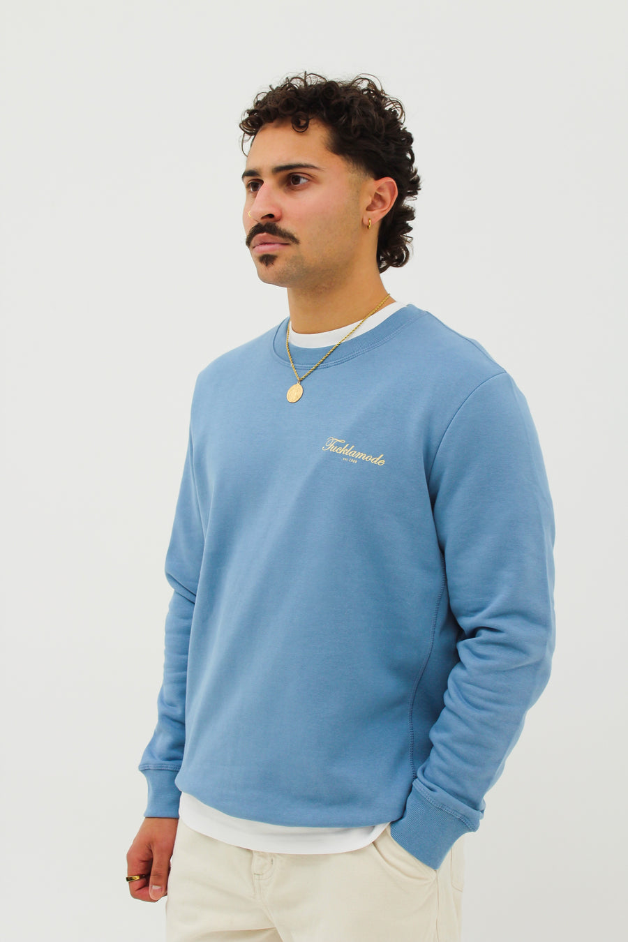 Script FLM Crewneck - Clear Blue