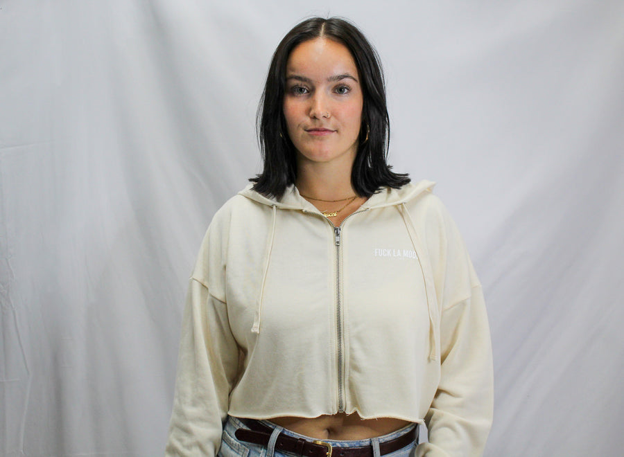 Crop Zip-Up - Creme