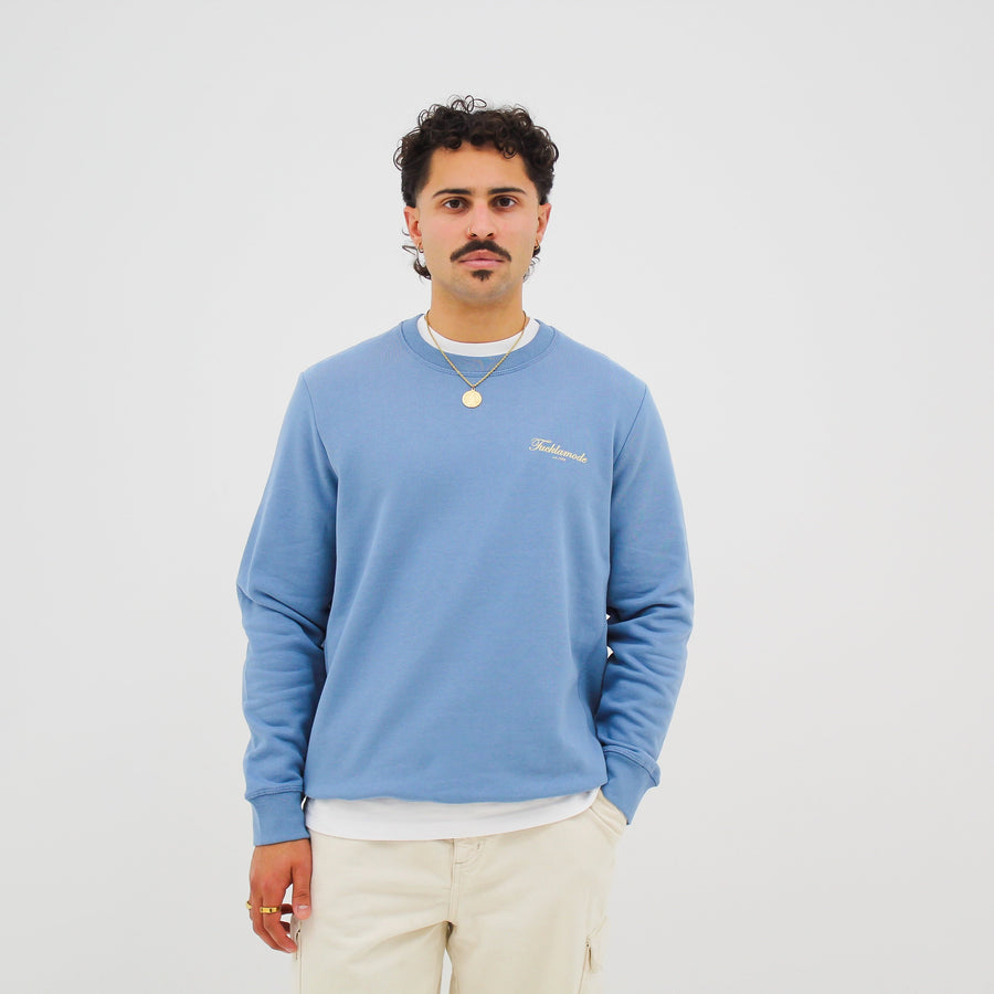 Script FLM Crewneck - Clear Blue